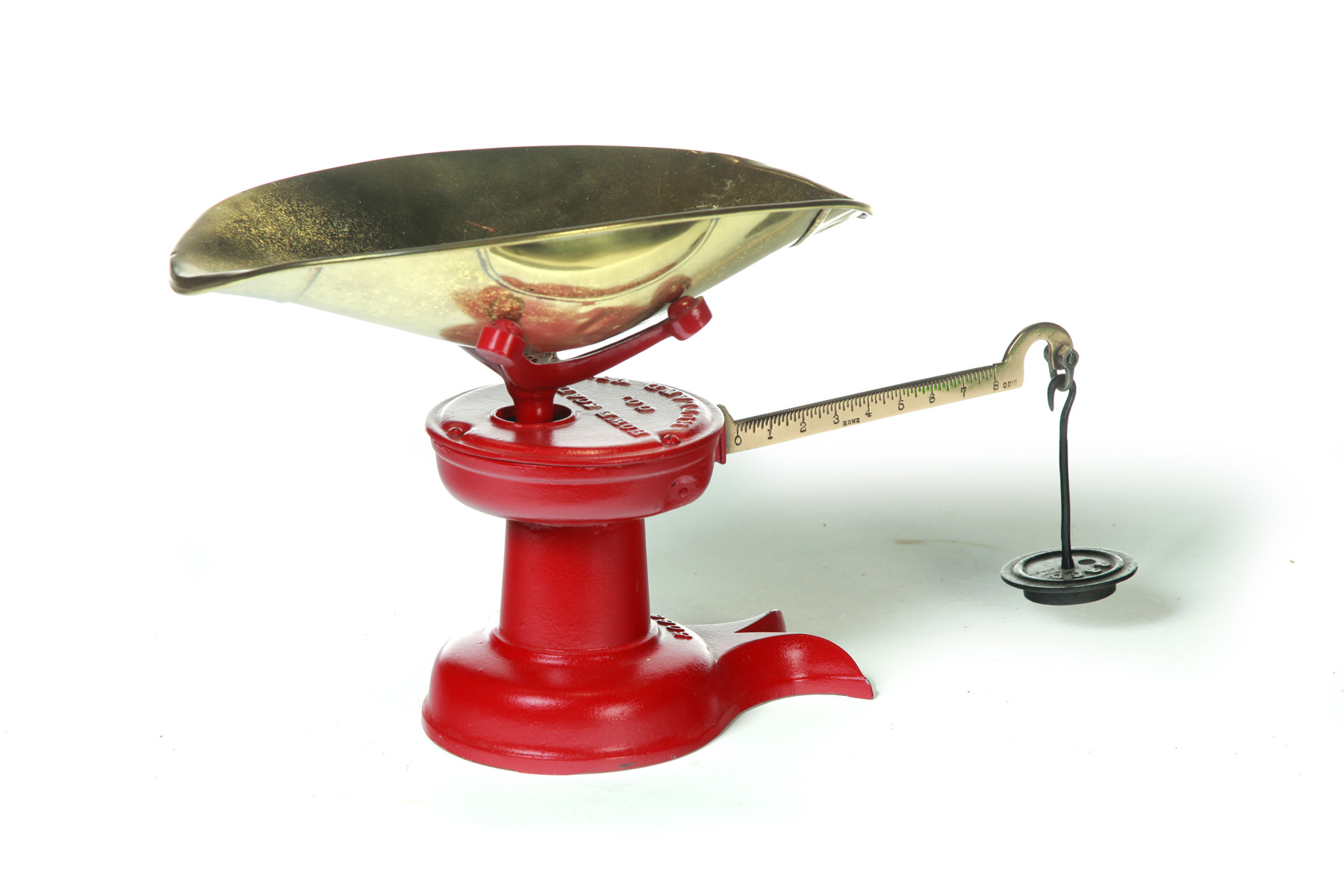 Appraisal: FISHTAIL SCALE WITH BRASS PAN MANUFACTURED BY THE HOWE SCALE