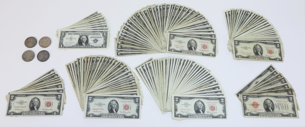 Appraisal: LG COLLECTION OF SILVER CERTIFICATES COINS United States - Includes