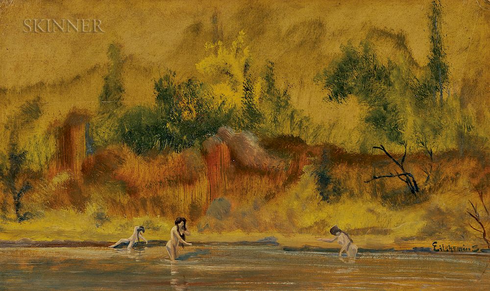 Appraisal: Louis Michel Eilshemius American - Three Nude Women in Water