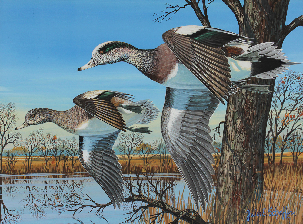 Appraisal: SCHEFFER Jules E American - Male Female Green Winged Teal