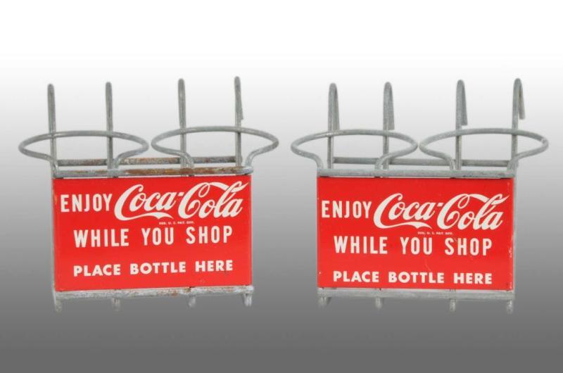 Appraisal: Lot of Coca-Cola Shopping Cart Bottle Holders Description s Only