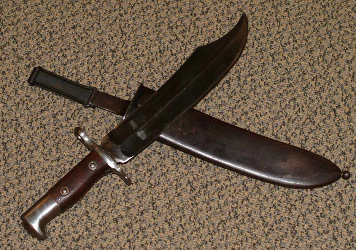 Appraisal: Unusual US Bowie Knife Bayonet Stamped US Condition Original patina