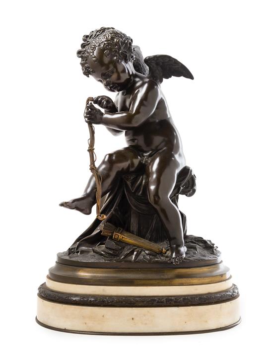 Appraisal: Sale Lot Artist Unknown th Century Cupid bronze apparently unsigned