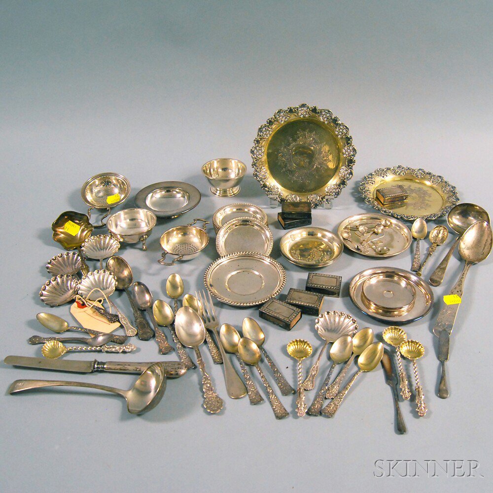 Appraisal: Group of Assorted Mostly Silver Tableware and Flatware including a