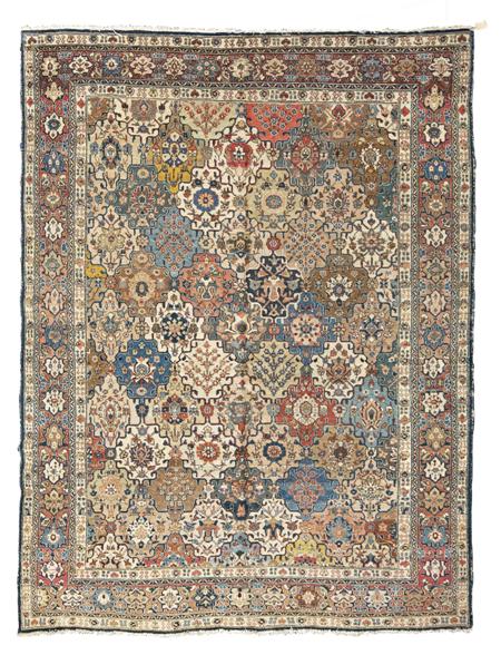 Appraisal: TABRIZ CARPET EARLY TH CENTURY the field with allover polychrome