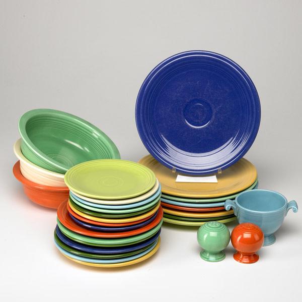 Appraisal: FIESTA WARE Grouping of twenty-nine pieces including eight dinner and