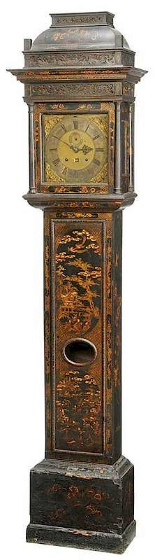 Appraisal: William and Mary Japanned Tall Case Clock British late th