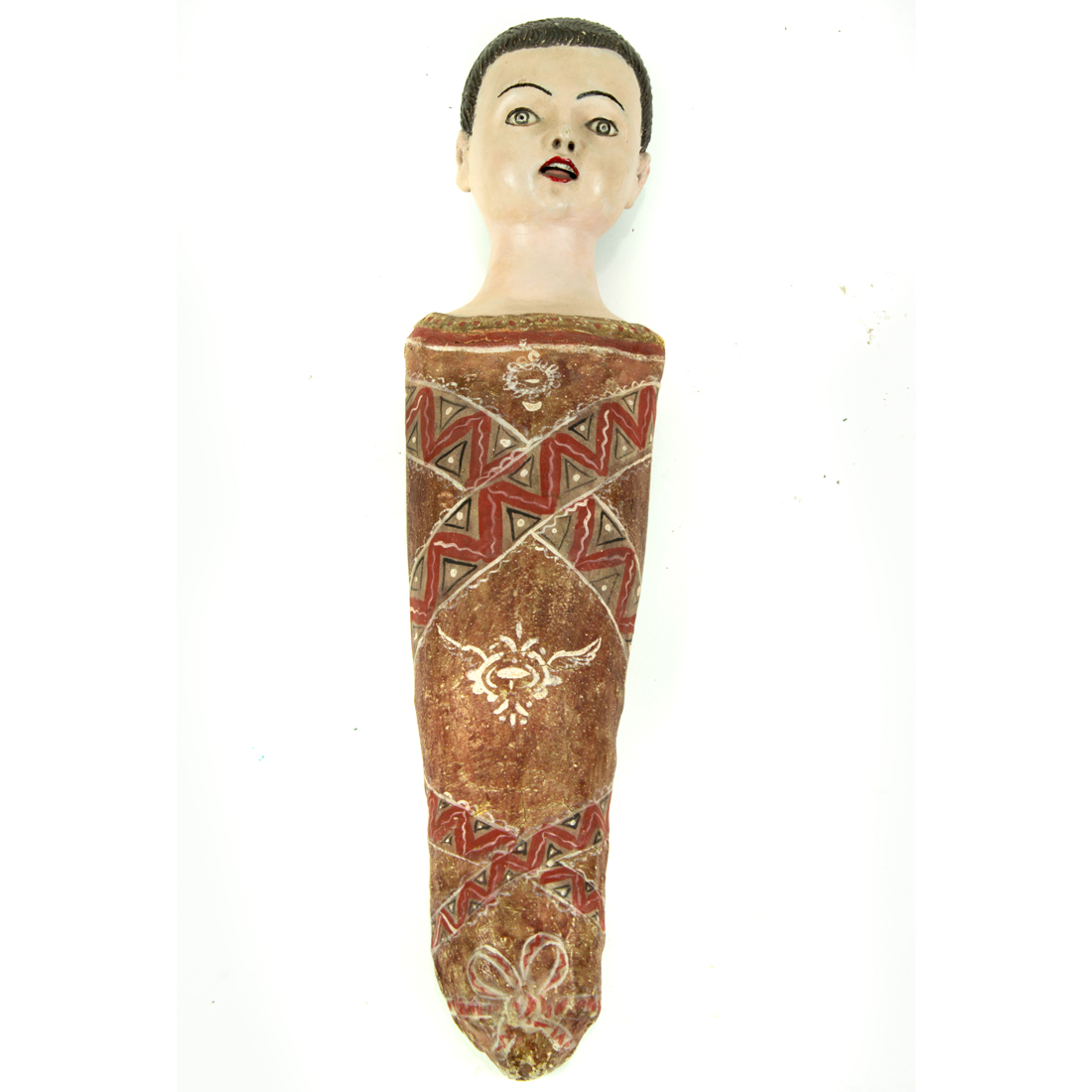 Appraisal: A SPANISH COLONIAL POLYCHROME SANTOS FIGURE A Spanish Colonial polychrome