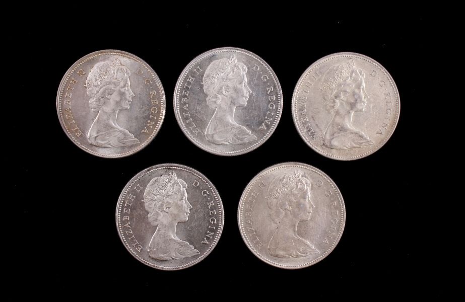 Appraisal: Canadian Voyageurs Silver Dollars Included in this lot is a