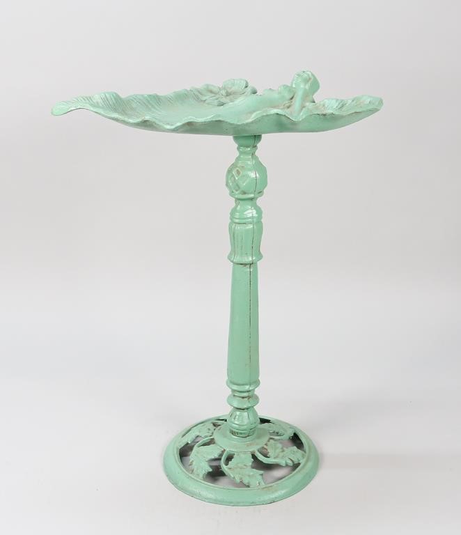 Appraisal: Art Nouveau figural metal smoking stand H Wear to paint