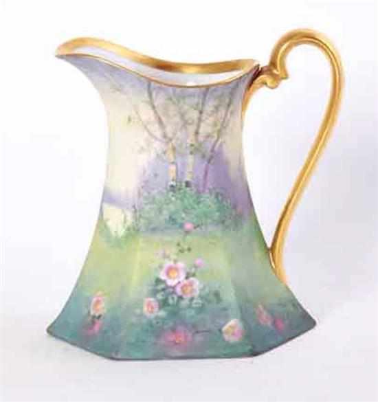 Appraisal: Pickard scenic vellum pitcher by Curtis H Marker circa -