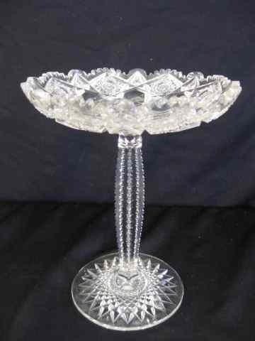 Appraisal: Cut Glass Tazza or Tall Compote brilliant period stunning eight