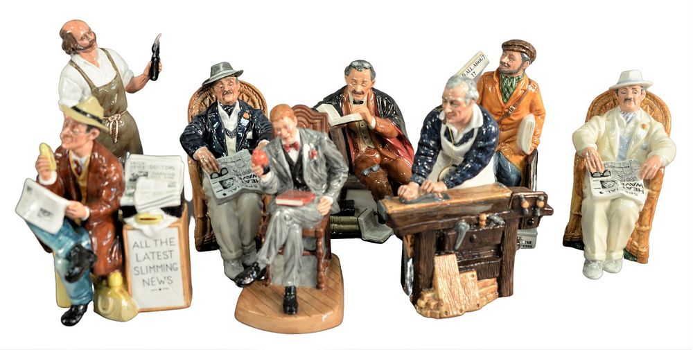 Appraisal: Group of Eight Royal Doulton Figures to include The Carpenter