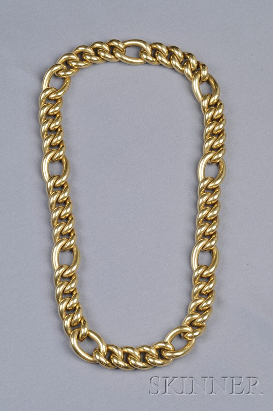 Appraisal: kt Gold Curb-link Chain composed of twisted round and large