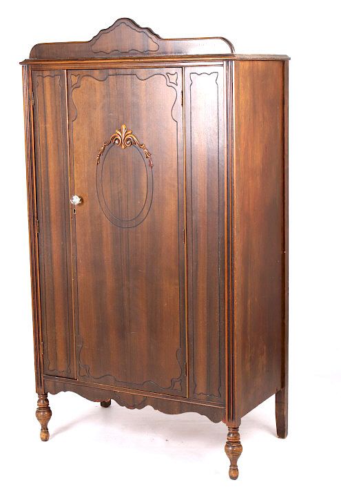 Appraisal: Oak and Mahogany Armoire For your consideration in this lot