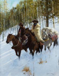 Appraisal: Winter on Saddleback Mountain by Richard D Thomas Richard D