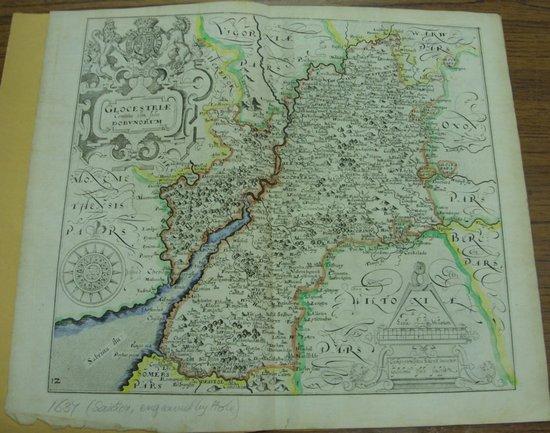 Appraisal: Christopher Saxton Glocestriae Comitatus olim Sedes Dobunorumhand coloured engraved map