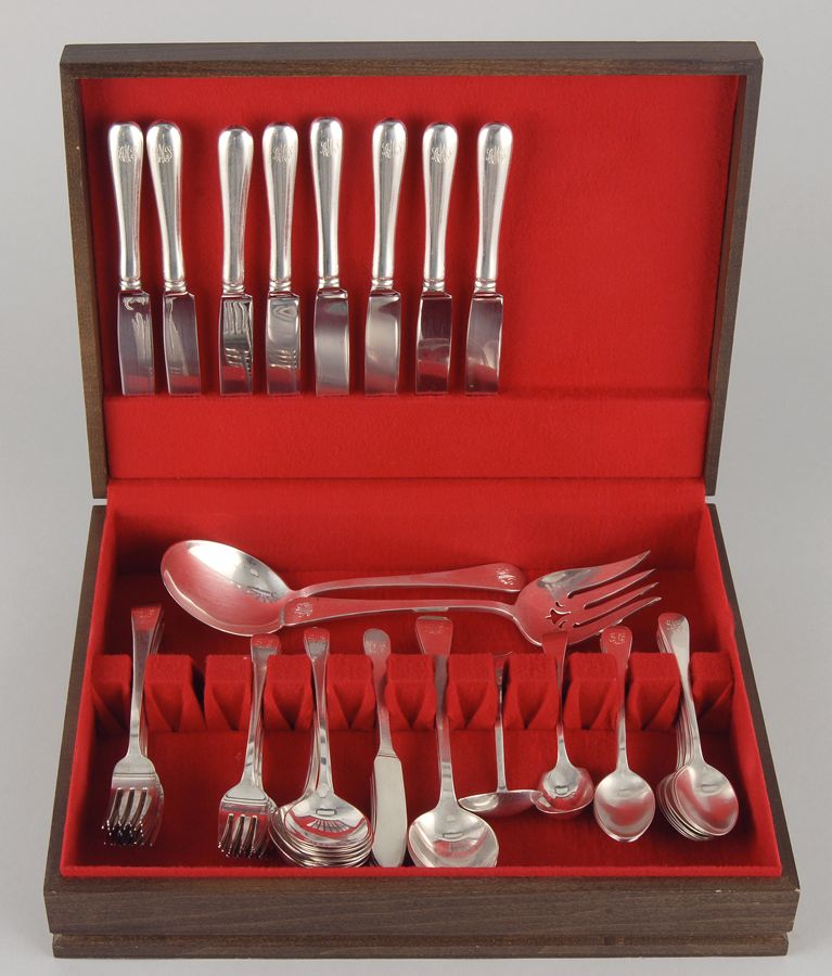 Appraisal: TUTTLE STERLING SILVER PARTIAL FLATWARE SET In the Hannah Hull