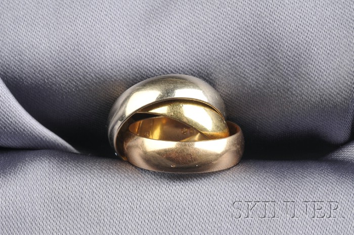 Appraisal: kt Tricolor Gold Trinity Ring Cartier dwt size no EQ