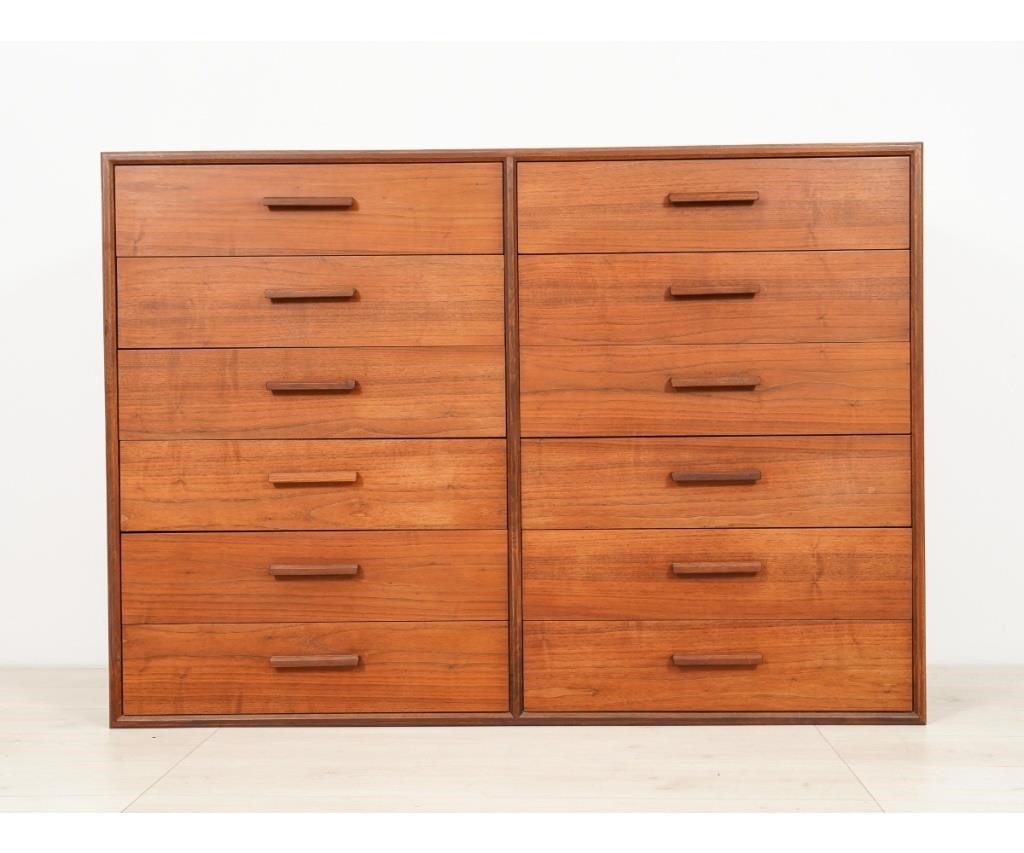 Appraisal: Mid-century modern style teak bureau by Robert Paul Designs Malvern