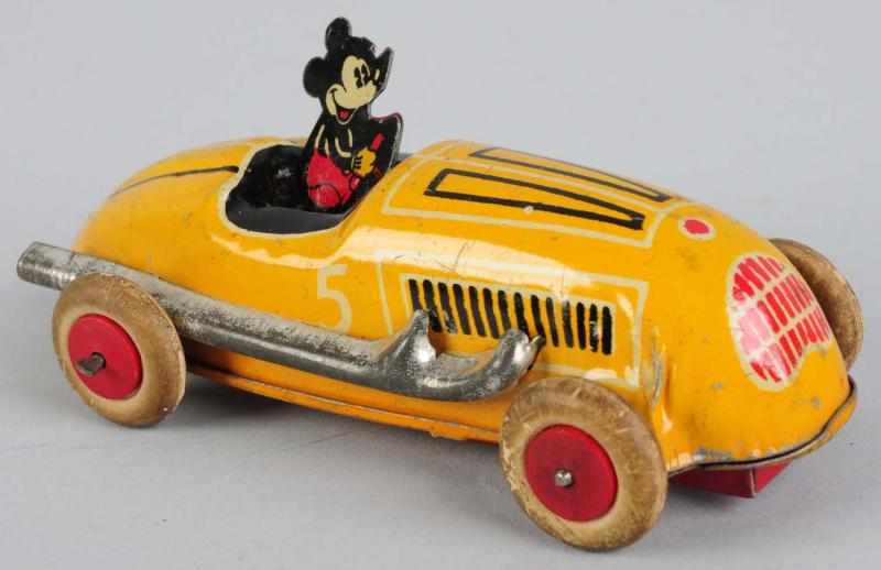 Appraisal: Tin Litho Walt Disney Mickey Auto Wind-Up Toy American Pre-war