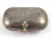 Appraisal: A rounded rectangular coin purse the white metal tests silver