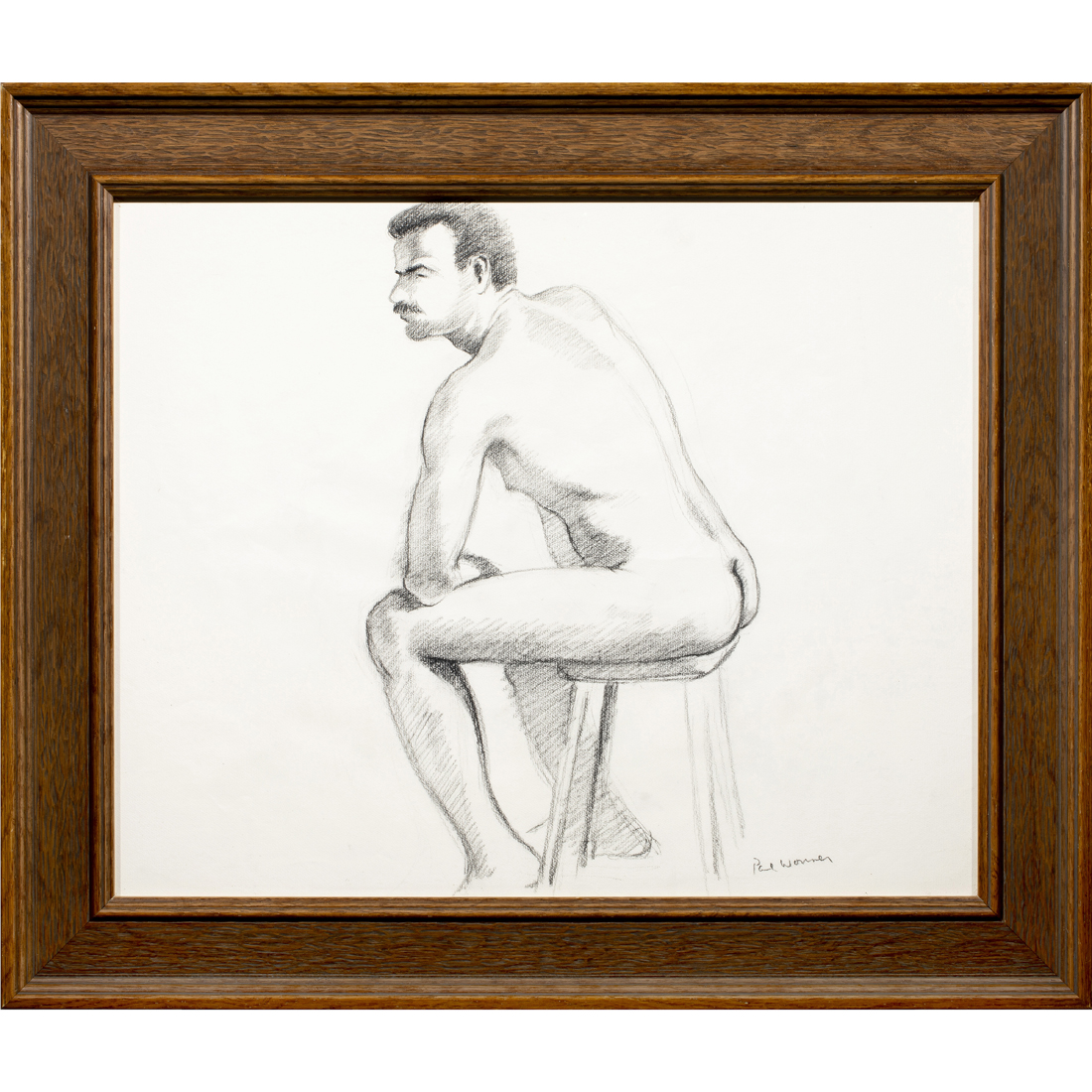 Appraisal: Paul Wonner American - Study of a Nude Male pencil