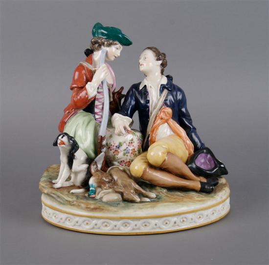 Appraisal: A Capodimonte Figural Group Height x width x depth inches