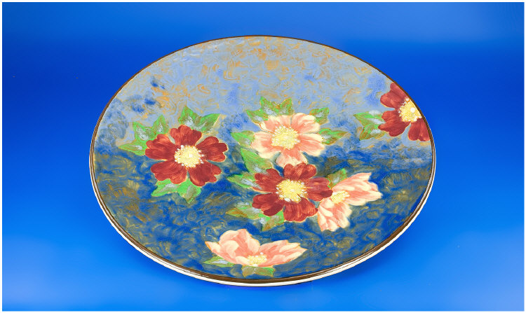 Appraisal: Royal Doulton Charger hand painted floral design inches in diameter