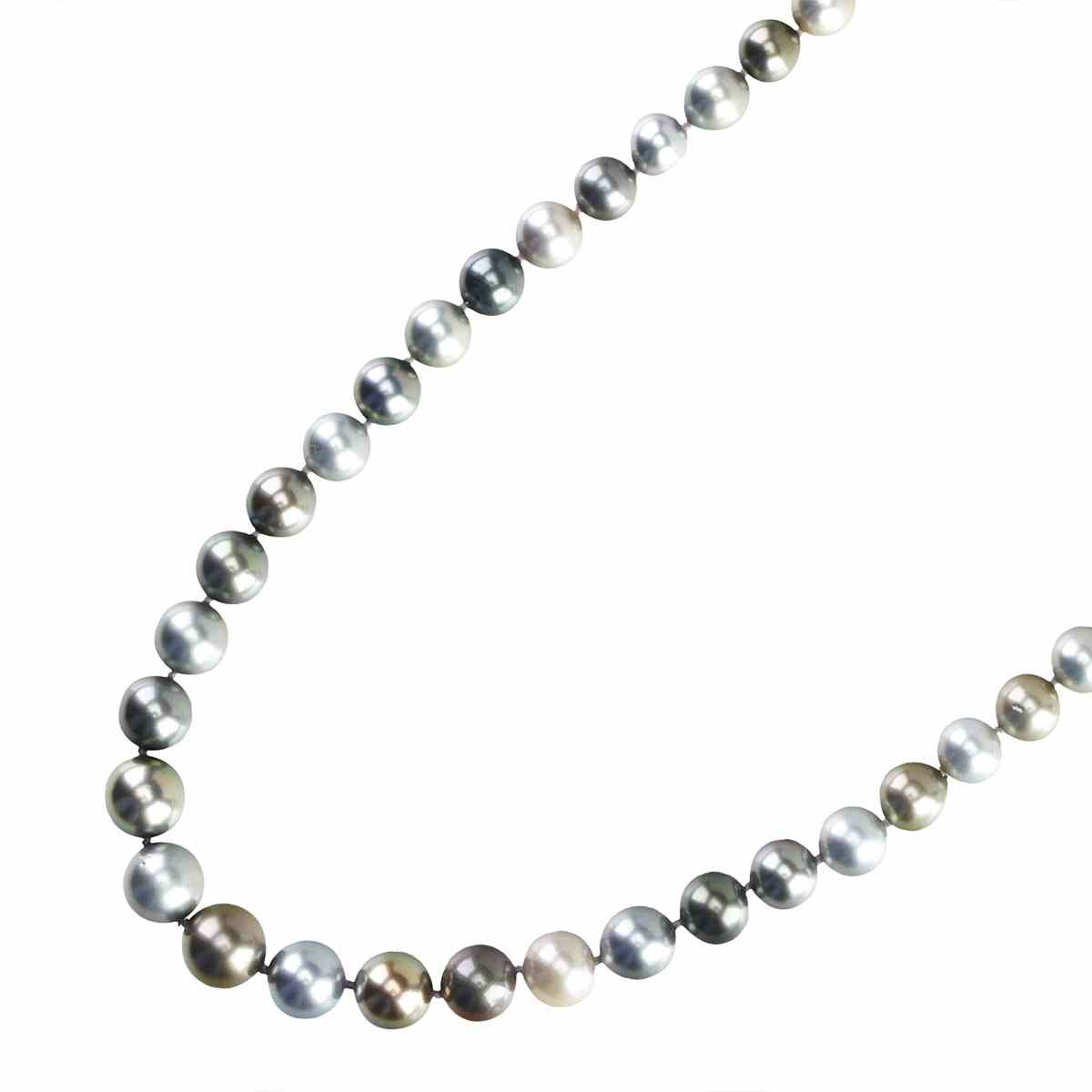 Appraisal: Single Graduated Strand Of Multi-Colour Tahitian Pearls mm to mm