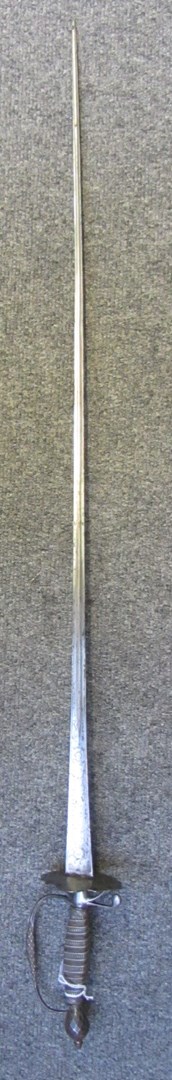 Appraisal: A German steel court sword th century with engraved triform