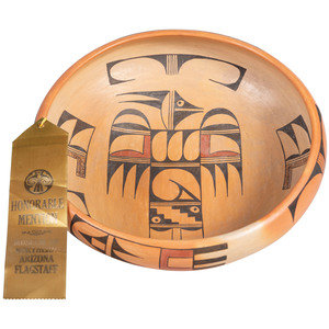 Appraisal: Lorna Lomakema Hopi-Tewa b Award Winning Pottery Bowl signed on