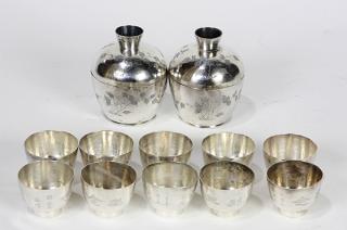 Appraisal: lot of Chinese silver beverage set troy oz lot of