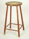 Appraisal: STOOL - th C round pine plank top stool with