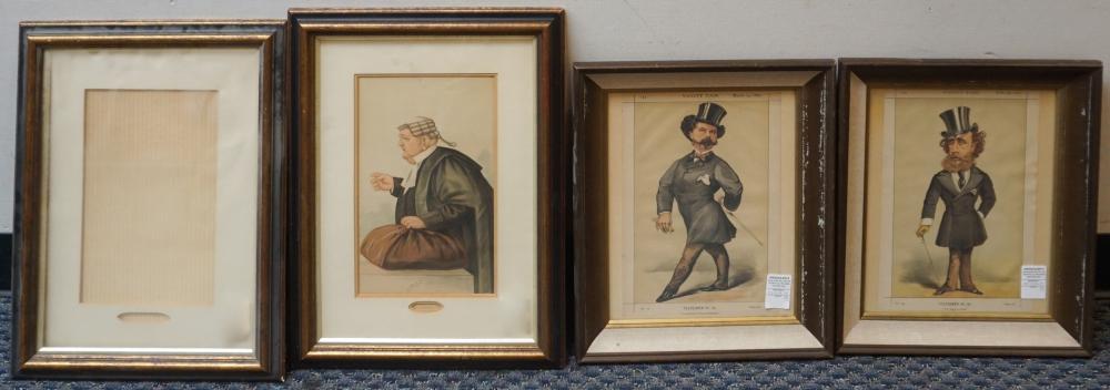 Appraisal: Group with Four Vanity Fair 'Spy' Lithographs Including Statesman no