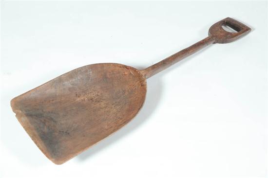 Appraisal: SHAKER GRAIN SHOVEL American th century hardwood Carved from a