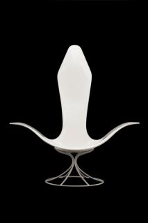 Appraisal: Erwin Estelle Laverne White Tulip Chair Attributed to Erwin American