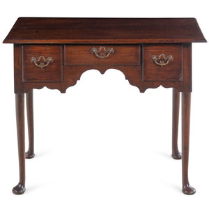 Appraisal: A Queen Anne Carved Oak Dressing Table English Circa Height