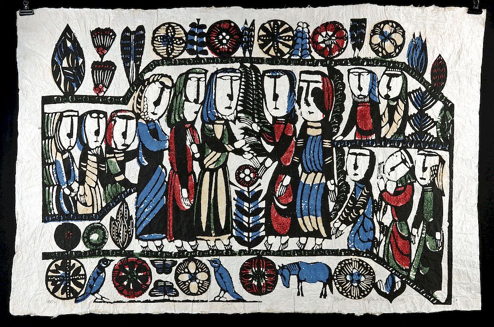 Appraisal: Sadao Watanabe Print - Jesus Disciples - Holiday Shipping Deadlines