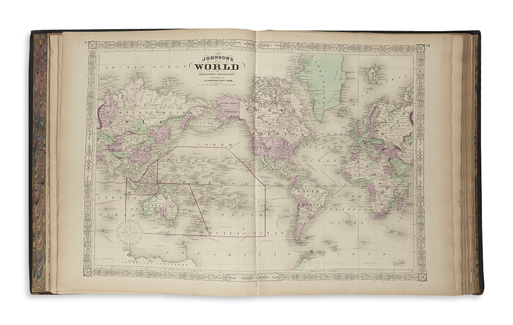 Appraisal: JOHNSON A J Johnson's New Illustrated Family Atlas of the