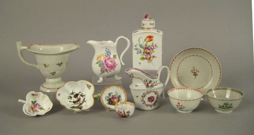 Appraisal: A group of porcelain teawares th c to include a