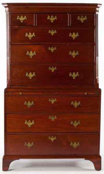 Appraisal: George III Chest on Chestcirca mahogany and mahogany veneers the