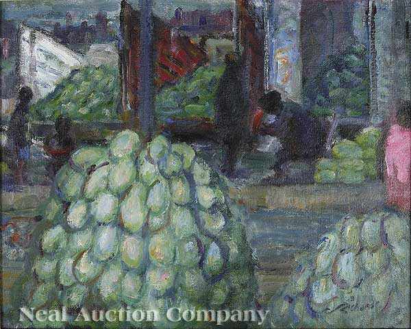 Appraisal: Charles Richards American New Orleans - Watermelon Market New Orleans