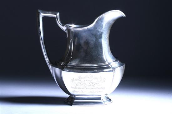 Appraisal: R WALLACE SONS STERLING SILVER WATER PITCHER Washington pattern retailed