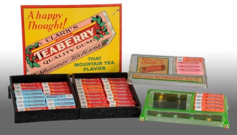 Appraisal: Lot of Teaberry Gum Items Description Includes four trays and