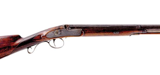 Appraisal: A Thomson Edinburgh half-stock percussion muzzle loading fowling gun Floral