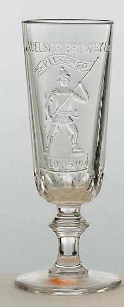 Appraisal: Pre-Prohibition Embossed Excelsior Brewery Glass In wonderful condition with incredible