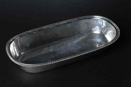 Appraisal: STONE ASSOCIATES STERLING SILVER BREAD TRAY Oval with gadrooned rim