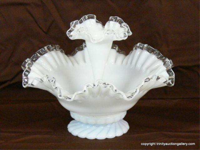 Appraisal: Circa Fenton Silver Crest Pc Epergne Set - listed as