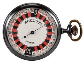 Appraisal: Antique Roulette Wheel Pocket Watch Game French early twentieth century